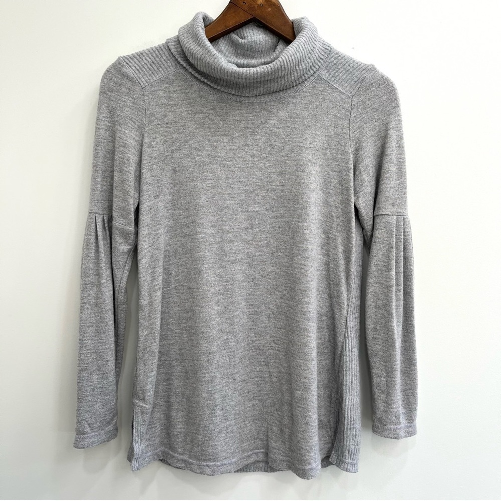 Saturday Sunday by Anthropologie gray oversized viscose tunic turtleneck XS